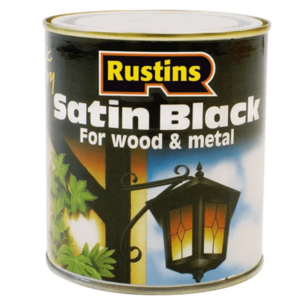 Rustins Satin Black Paint Quick Drying 2.5 Litre