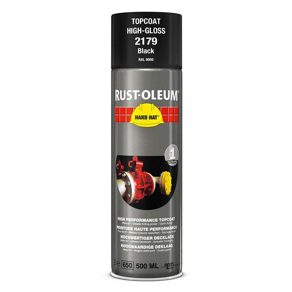 Rustoleum Hard Hat 2179 Gloss Black Aerosol 500ml