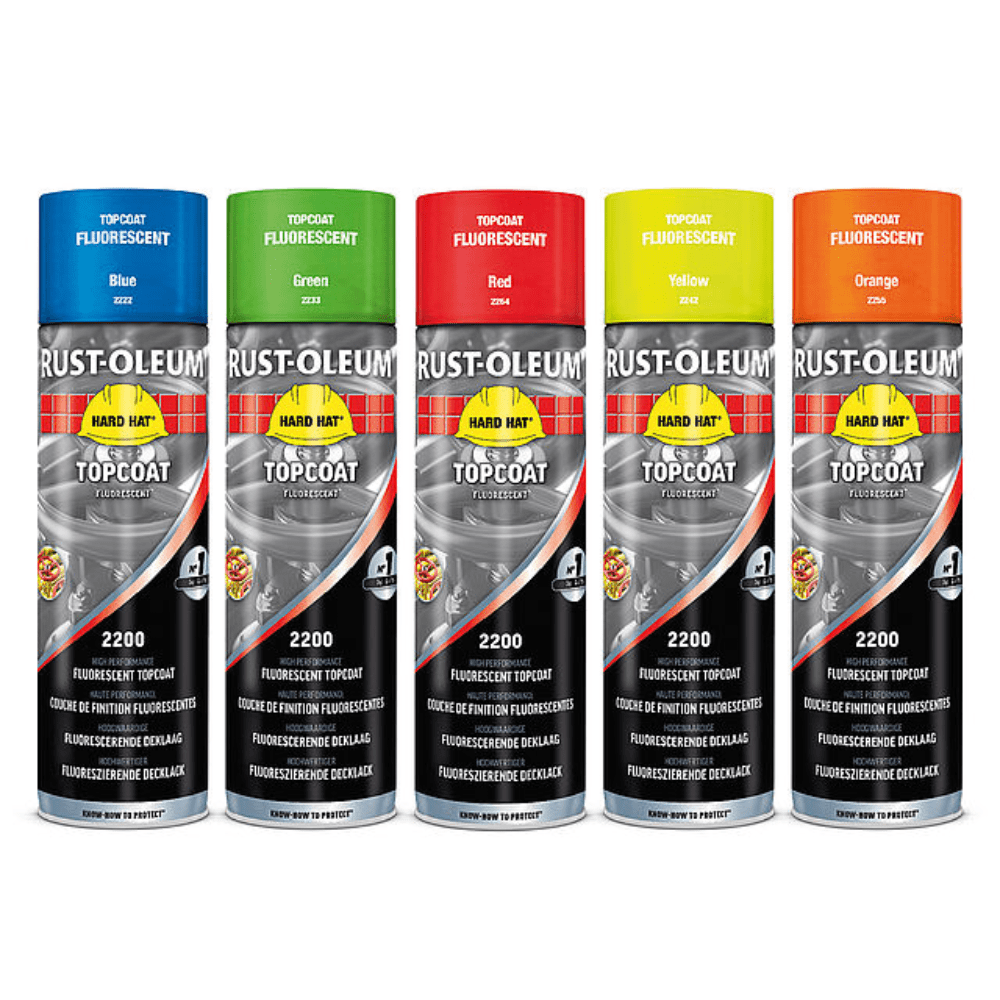 RUST-OLEUM 2179 Hard Hat Farbspray – Tiefschwarz RAL 9005, Industrietauglicher Decklack