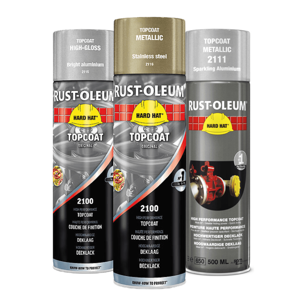Rustoleum Hard Hat Metallic Topcoat Aerosol 500ml