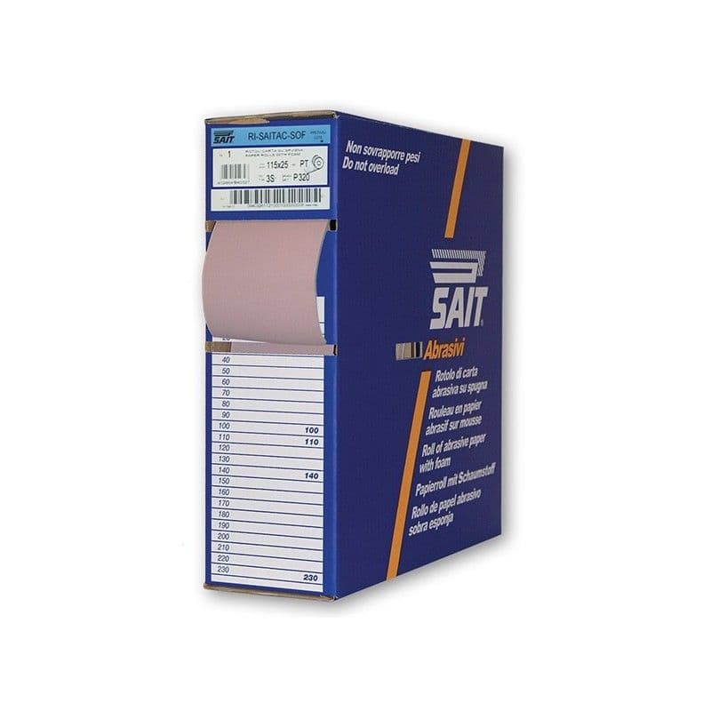 SAITAC RI-SOF 3S Abrasive Paper Rolls 115mm x 25m