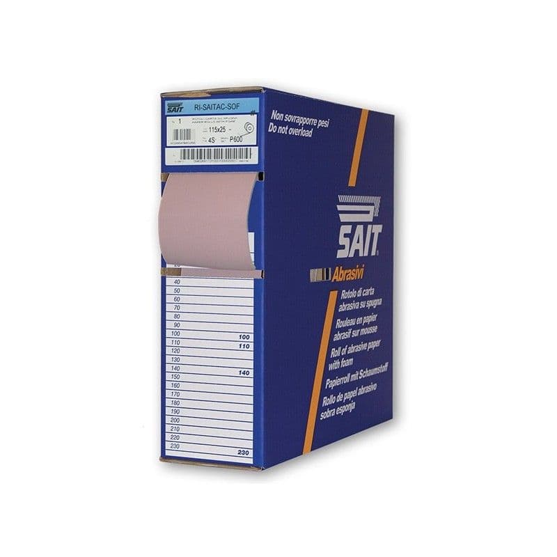 SAITAC RI-SOF 4S Abrasive Paper Rolls 115mm x 25m