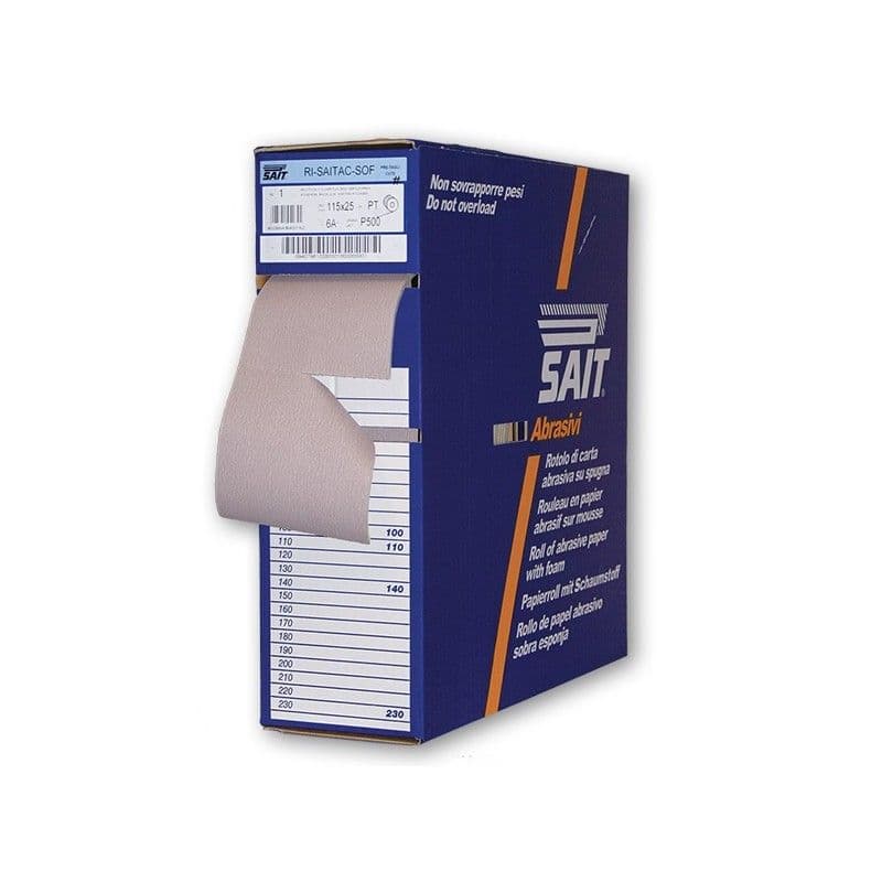 SAITAC RI-SOF 6A Abrasive Paper Rolls 115mm x 25m