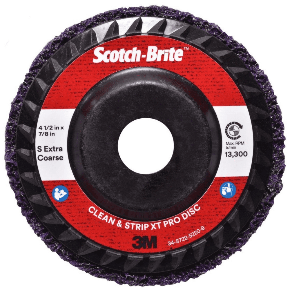 Scotch-Brite Clean and Strip XT Pro Disc, 115 x 22mm, S XCRS, Purple