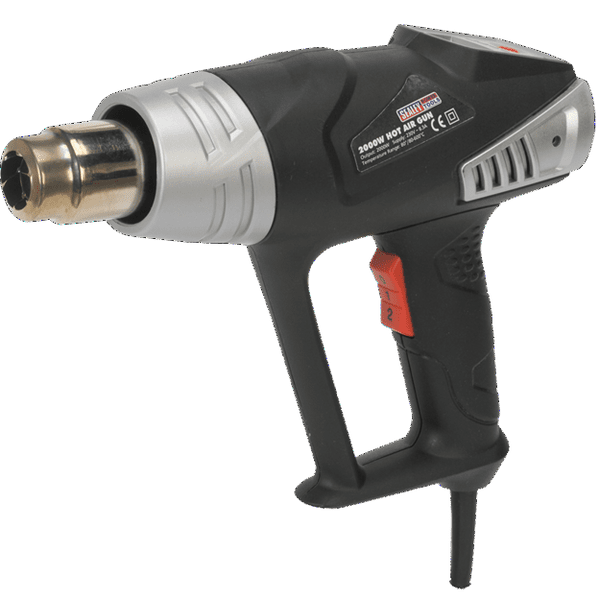 Sealey HS104K Deluxe Hot Air Gun Kit with LED Display 2000W 80-600°C