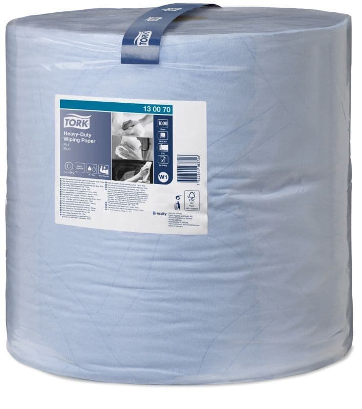 Tork 130070 Blue Heavy Duty 2-Ply Wiper Roll