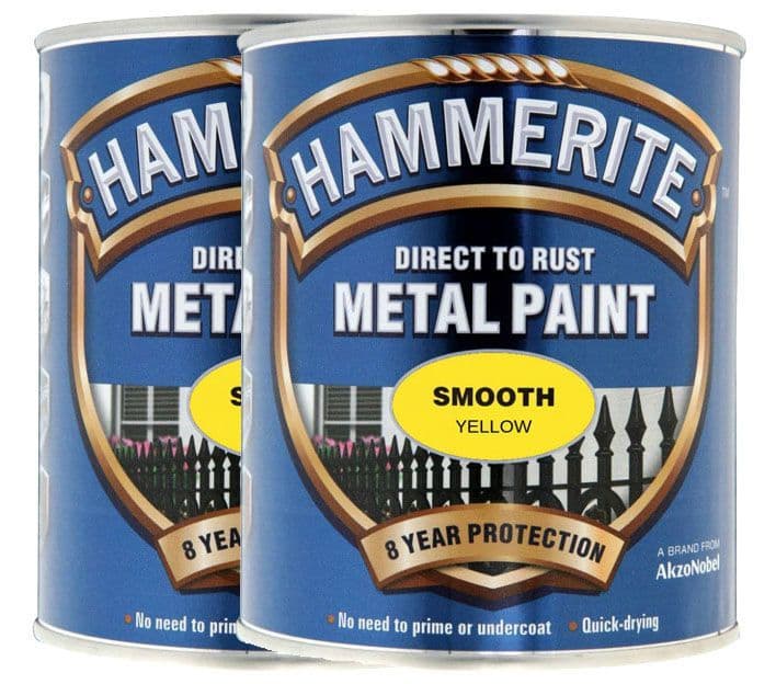 Twin Pack of Hammerite Smooth Metal Paint 2.5L Special Price