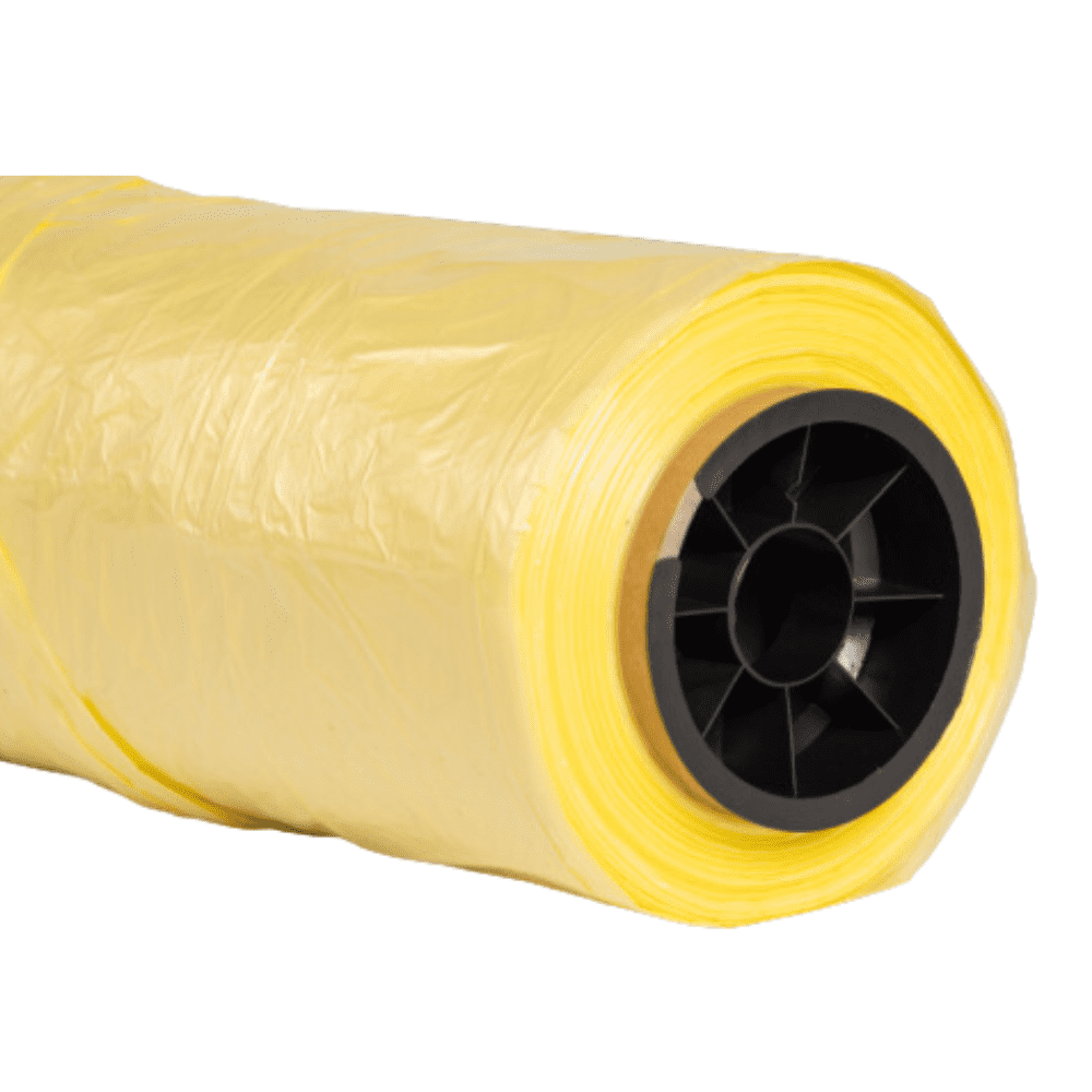 Yellow Polythene Sheeting Roll 4m wide x 150m long