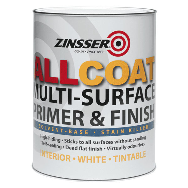 Zinsser AllCoat Interior Matt Solvent Based Paint Custom Mixed Colours