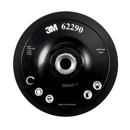 3M Hookit Back-Up Pad 115mm x M14 (Box of 5)