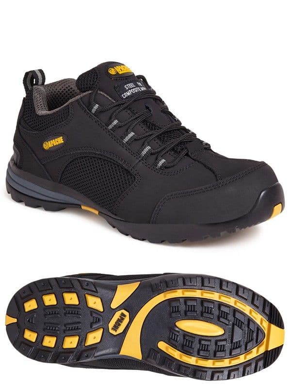 Apache AP318SM Low Profile Safety Trainers Black