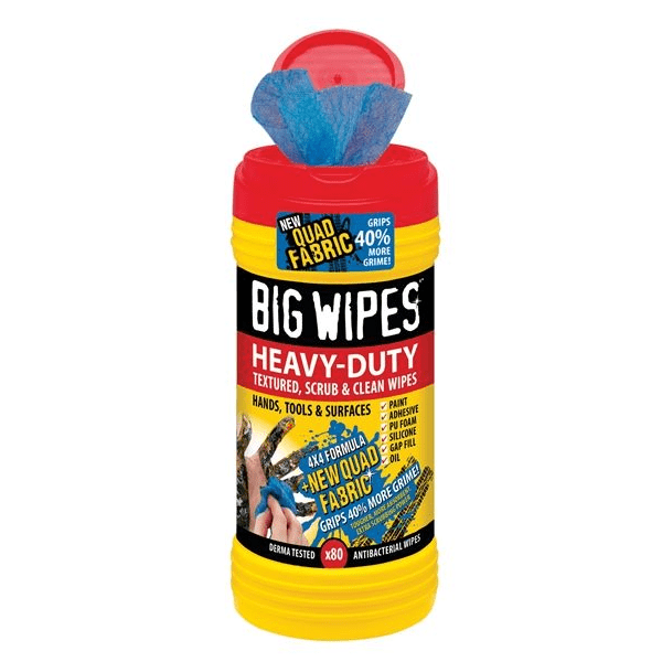 Big Wipes 4x4 Heavy-Duty Cleaning Wipes Tub of 80
