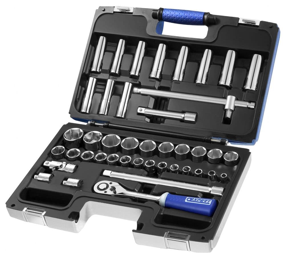 Britool Expert E032908 Socket Set 42 Piece Metric 1/2in Drive