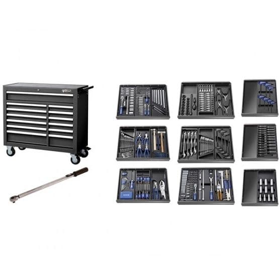 Britool Expert E220334B Roller Cabinet Toolkit 390 Piece Black
