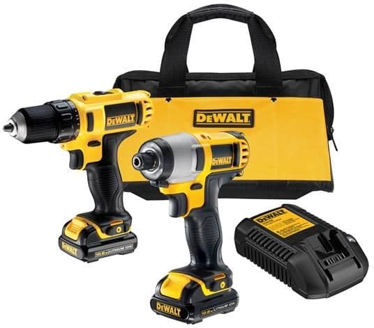 DCK211S2 DeWalt 10.8 Volt Twin Pack Kit Bag 2 x 1.5Ah Li-Ion
