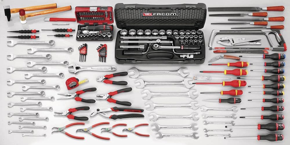 Facom CM.130A Metric Mechanics Tool Kit Set (168 Pieces)