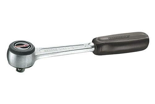 Gedore Reversible Ratchet 1/4" 129 mm With Metal Disc Change