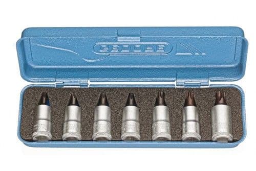 Gedore Screwdriver Bit Socket Set 3/8" 7 Pcs Torx T20-50