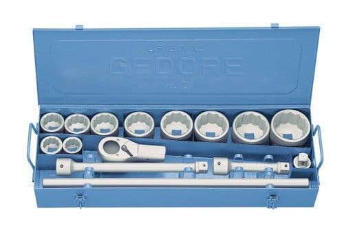 Gedore Socket Set 1" 15 Pcs Ud 36-80 mm