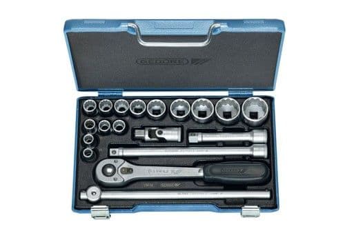 Gedore Socket Set 1/2" 19 Pcs Ud 10-32 mm