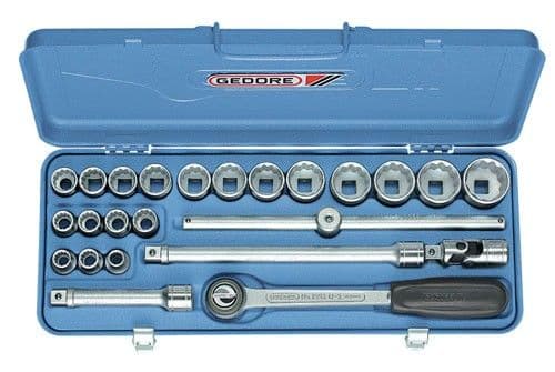 Gedore Socket Set 1/2" 24 Pcs Ud 5/16-1.1/4