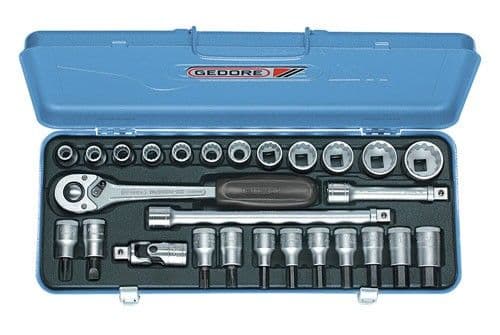 Gedore Socket Set 1/2" 27 Pcs Ud 10-30 mm
