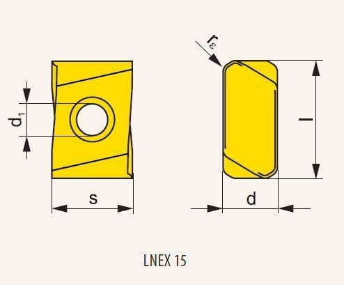 Indexable Cutting Inserts for use with S60LN15C Heavy Milling Cutter