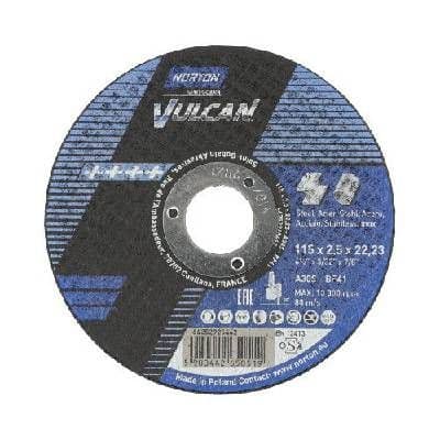 Norton Vulcan METAL INOX Flat cutting off wheel Angle Grinder 115x2.5x22.23