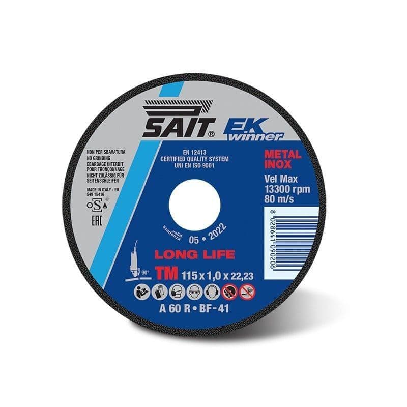SAIT EK WINNER - TM A 60 R Flat Cutting Disc 115 x 1 x 22.23mm (20 Discs)