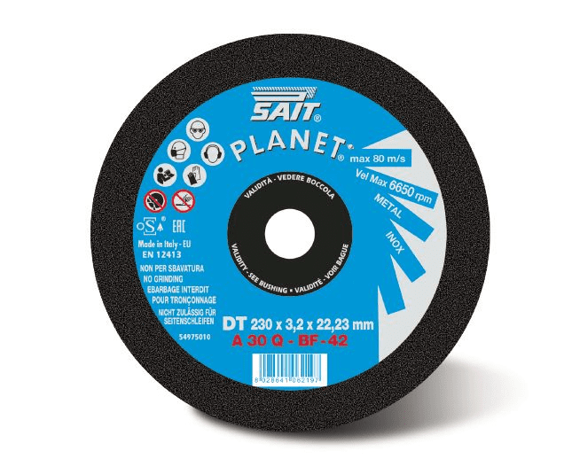 SAIT PLANET DT A 30 Q Depressed Cutting Disc 115 x 3 x 22.23mm (10 Discs)