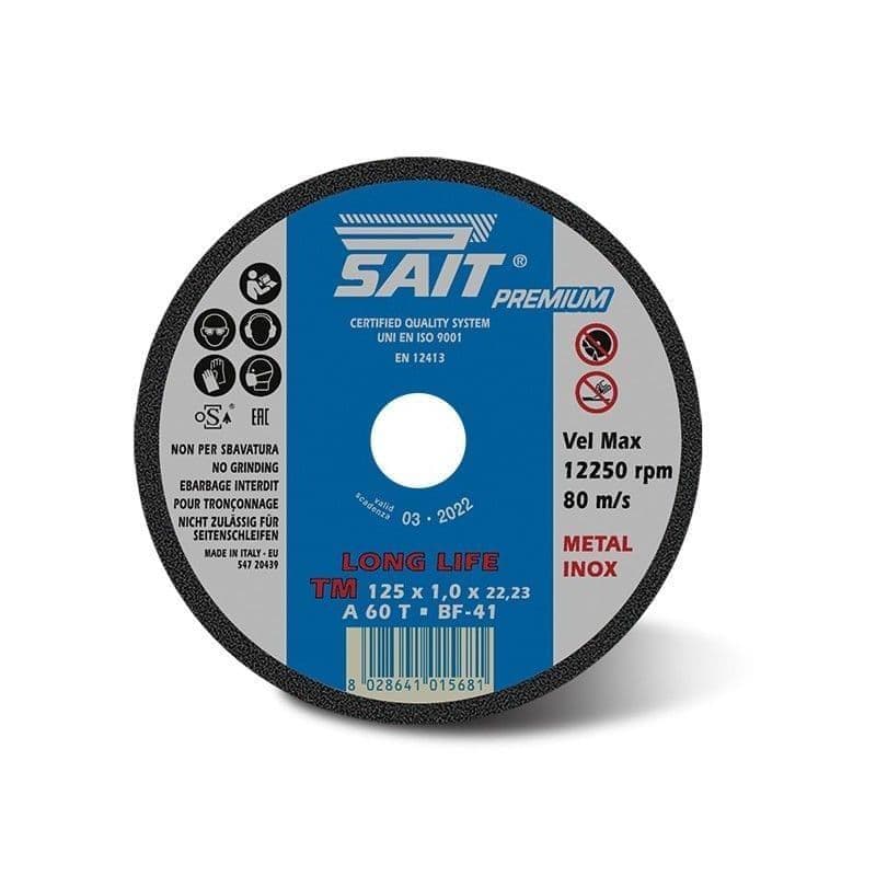SAIT PREMIUM - TM A 60 T Flat Cutting Disc 115 x 1 x 22.23mm (20 Discs)