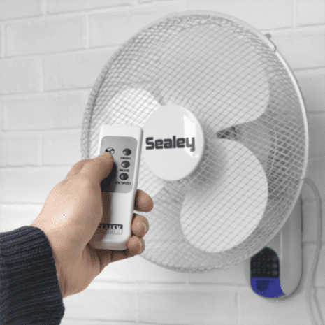 Sealey 16" (40cm) Wall Fan 3 speed with remote control