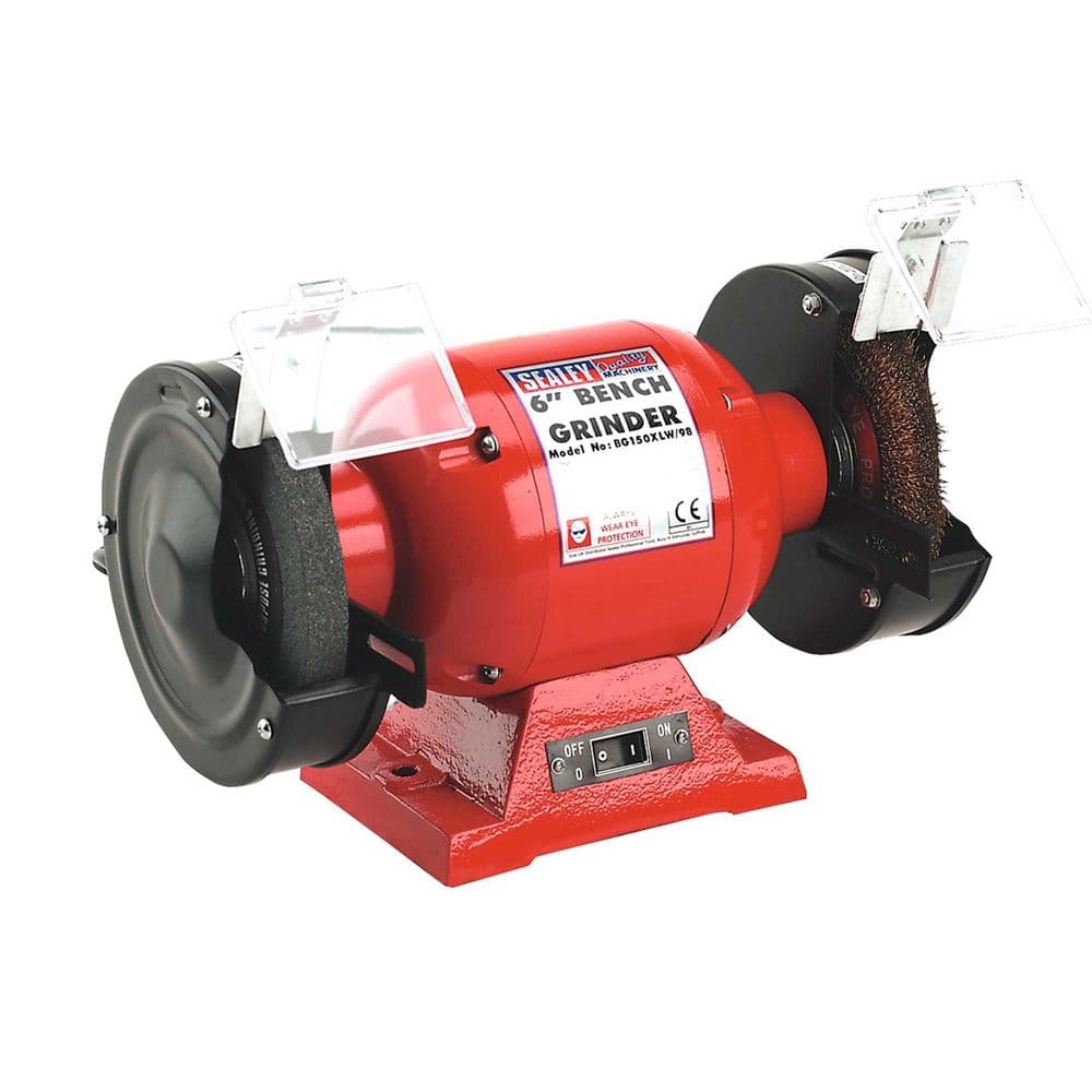 Sealey Bench Grinder 150mm with coarse stone and wire brush.