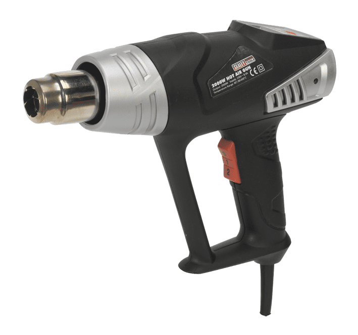 Sealey Deluxe Hot Air Gun Kit with LED Display 2000W 80-600C