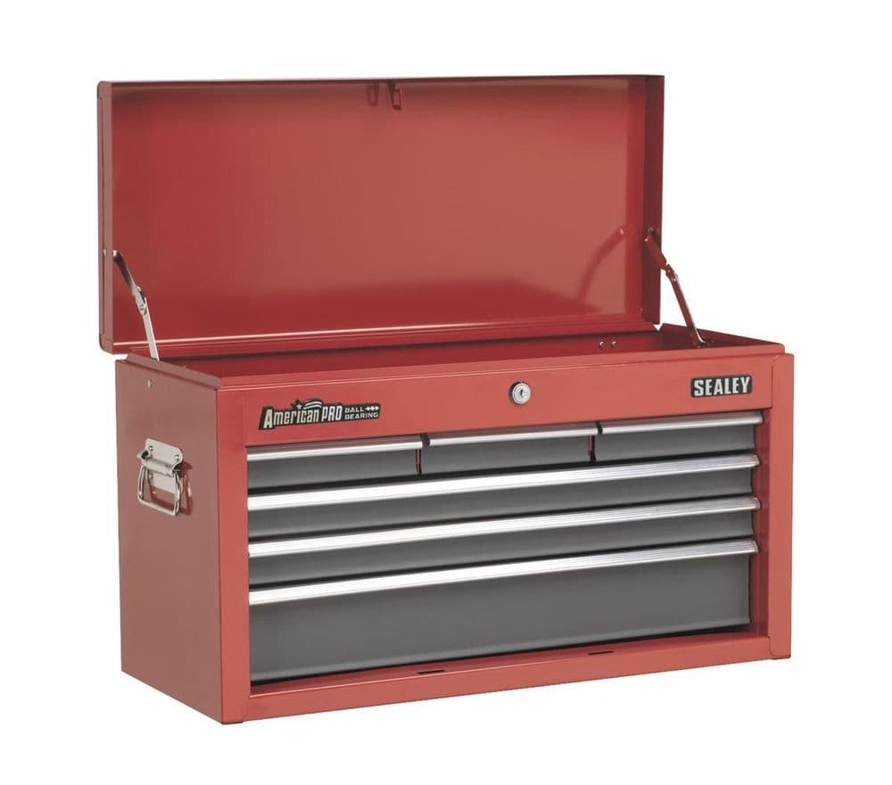 Sealey Topchest 6 Drawer with Ball Bearing Runners - Red/Grey