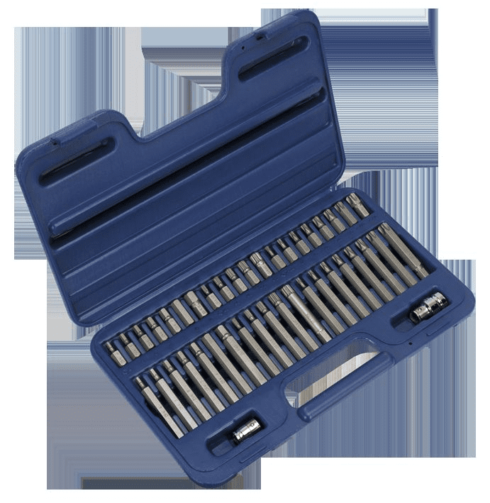 Sealey TRX-Star/Spline/Hex Bit Set 42pc 3/8" & 1/2"Sq Drive