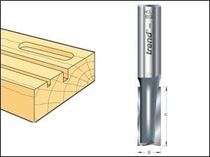 Trend 3/22 x 1/4 TCT Two Flute Cutter 6.3mm x 25mm