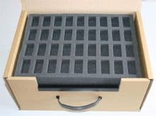 5 x 36 Figure Foam Tray Case Inserts + Cardboard Carry Case