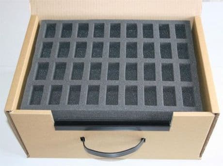 5 x 36 Figure Foam Tray Case Inserts + Cardboard Carry Case