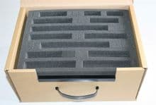 5 x N Gauge Foam inserts and corrugated carry case / box
