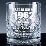 Aged To Perfection Crystal Whisky Glass, PERSONALISED, ref ATPCW