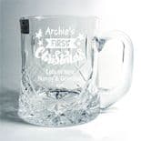 Baby's First Christmas Small Crystal Tankard PERSONALISED ref SCCT
