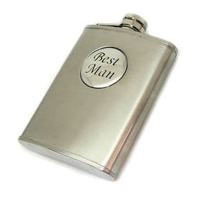 Best Man Hip Flask PERSONALISED ref BMHIP