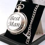 BEST MAN skeleton mechanical pocket watch, PERSONALISED ref PWBM