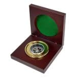 Brass Compass in Personalised Wood Box ref BC01