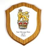British Military Insignia Personalised Shield Plaque ref BAOP