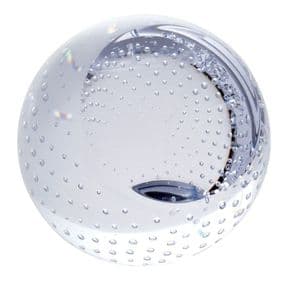 Caithness Glass Bubble Paperweight Clear, PERSONALISED ref CCBP