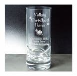 Christmas Scottish Gaelic Nollaig Chridheil High Ball Tumbler PERSONALISED, ref NCHB