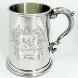 Coat of Arms Family Crest Pewter Tankard ref PEWTCR