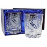 Coat of Arms / Family Crest Whisky Glasses pair, ref FCWP